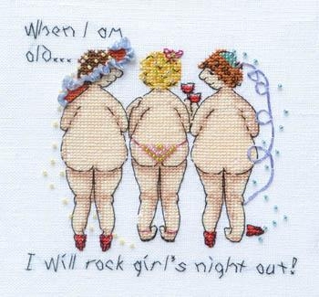 Stickvorlage MarNic Designs - When I Am Old I Will Rock Girls Night Out
