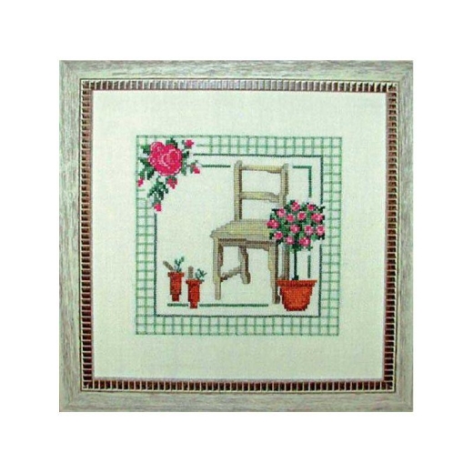 Stuhl mit Blumen - Oehlenschläger (Stickpackung)