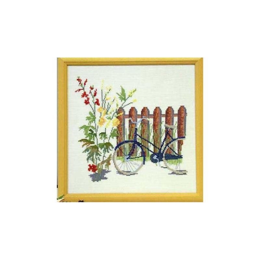 Oehlenschläger Stickpackung - Fahrrad am Gartenzaun