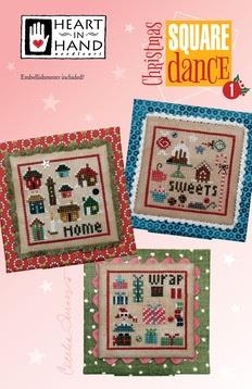 Stickvorlage Heart In Hand Needleart - Christmas Square Dance 1 (w/emb)