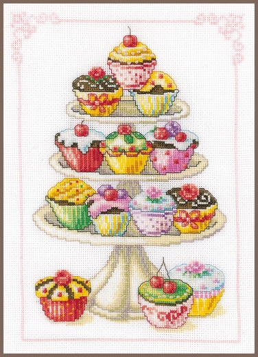 Vervaco Verachtert - Stickbild Cupcakes