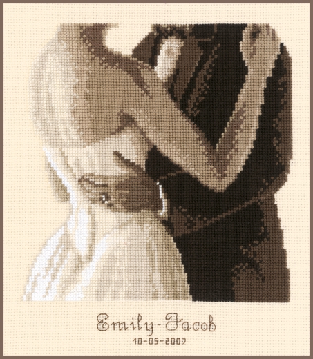 Vervaco Verachtert - Stickbild Hochzeit Hochzeitspaar