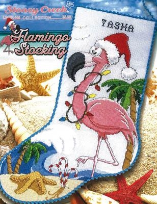 Stickvorlage Stoney Creek Collection - Flamingo Stocking