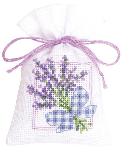 Vervaco Stickpackung - Geschenksäckchen Lavendel