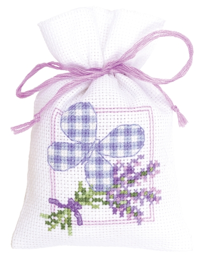 Vervaco Stickpackung - Geschenksäckchen Lavendel
