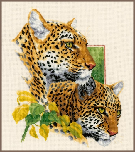 Vervaco Verachtert - Stickbild Leoparden