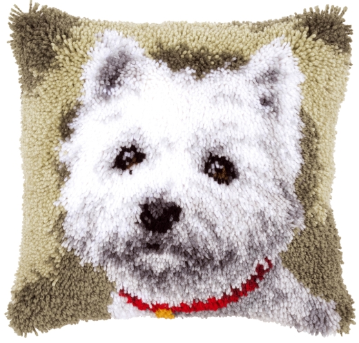 Knüpfkissen Vervaco - Westie 40x40 cm