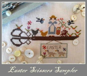 Stickvorlage Nikyscreations - Easter Scissors Sampler