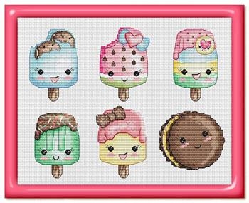 Stickvorlage Les Petites Croix De Lucie - Kawaii Lollipops