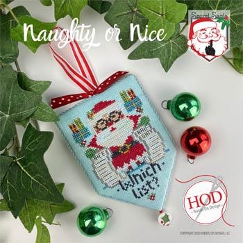 Stickvorlage Hands On Design - Secret Santa - Naughty Or Nice