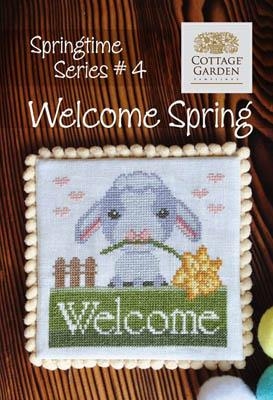 Stickvorlage Cottage Garden Samplings - Welcome Spring