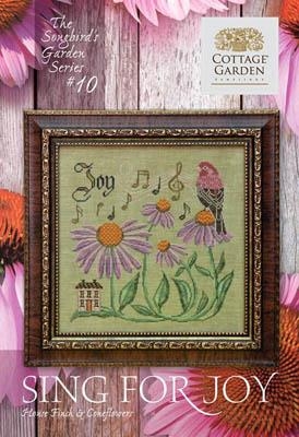 Stickvorlage Cottage Garden Samplings - Songbirds Garden 10 Sing For Joy