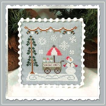 Stickvorlage Country Cottage Needleworks - Snow Village 11 Snow Cone Cart