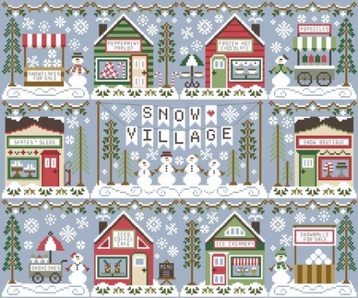 Stickvorlage Country Cottage Needleworks - Snow Village (Serie mit 11 Vorlagen)