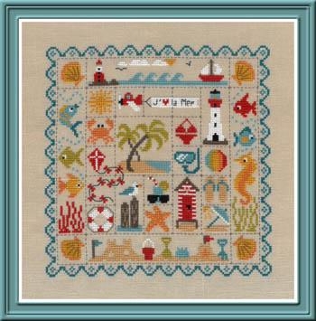 Patchwork De La Plage - Jardin Privé (Stickvorlage)