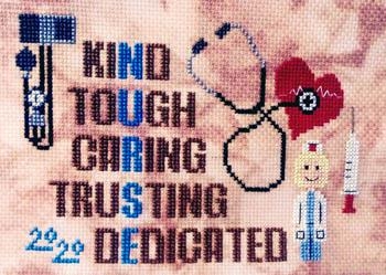 Stickvorlage Sister Lou Stitches - I Love My Nurse (Ausverkauf)