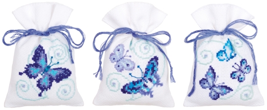 Vervaco Verachtert - Geschenksäckchen Schmetterlinge 3er-Set