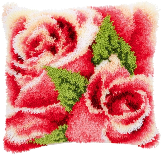 Knüpfkissen Rosenblüte - Vervaco Verachtert