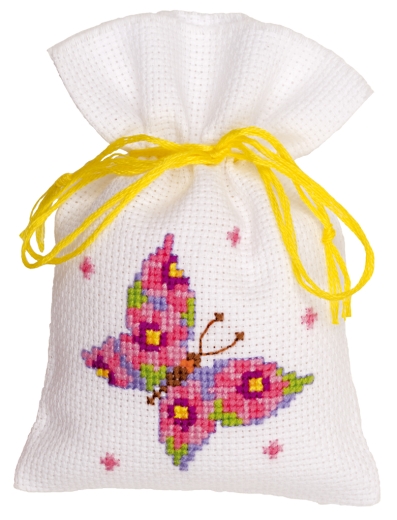 Vervaco Stickpackung - Geschenksäckchen Schmetterling