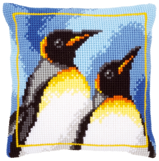Vervaco Verachtert - Kreuzstichkissen Königspinguine