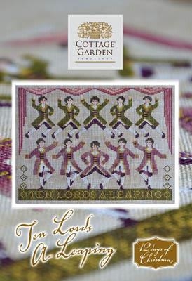 Stickvorlage Cottage Garden Samplings - Ten Lords A Leaping