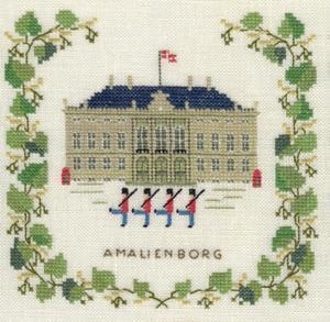 Fremme Stickpackung - Schloss Amalienborg Kopenhagen 15x15 cm