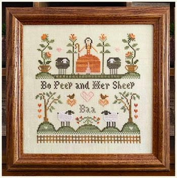 Stickvorlage Little House Needleworks - Bo Peep And Her Sheep