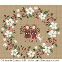 Stickvorlage Perrette Samouiloff - White Christmas Wreath