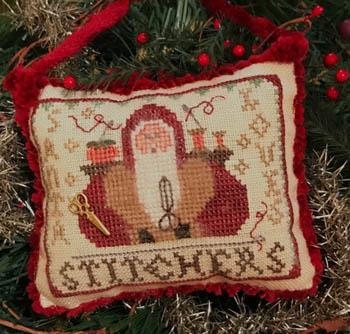 Stickvorlage Homespun Elegance Ltd - Santa Loves Stitchers - 2020 Santa