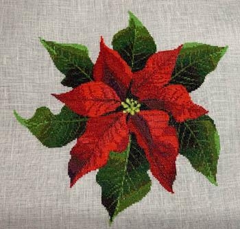 Stickvorlage Keslyns - Loris Poinsettia