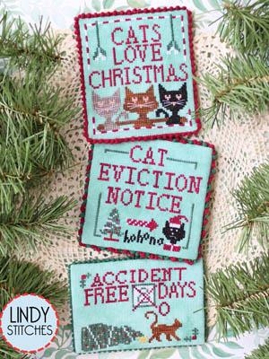 Stickvorlage Lindy Stitches - Cats Love Christmas