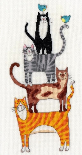 Cat Stack - Bothy Threads Kate Mawdesley (Stickpackung)