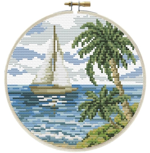 Stickpackung Needleart World - Sailing Away mit Stickring