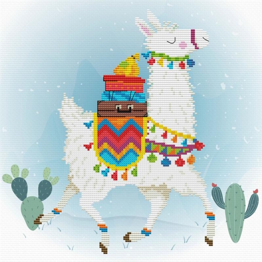 Stickpackung Needleart World - Holiday Lama