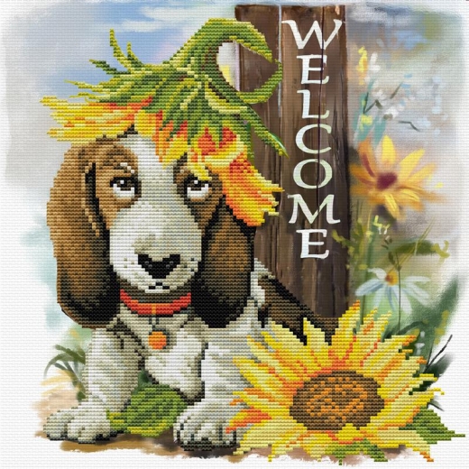 Stickpackung Needleart World - Sunflower Hound