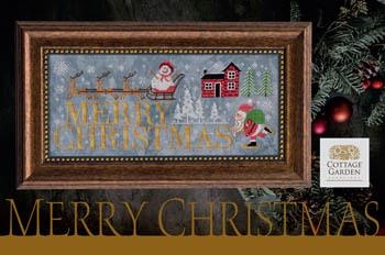 Stickvorlage Cottage Garden Samplings - Merry Christmas