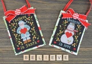 Stickvorlage Annie Beez Folk Art - I Believe In Christmas