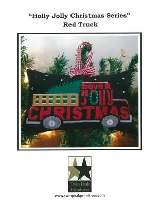 Stickvorlage Twin Peak Primitives - Holly Jolly Christmas Red Truck