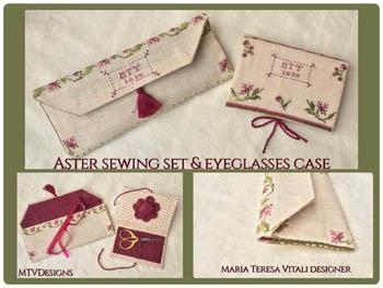 Stickvorlage MTV Designs - Aster Sewing Set & Eyeglasses Case