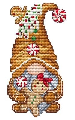Gingerbread Gnome - Les Petites Croix De Lucie (Stickvorlage)
