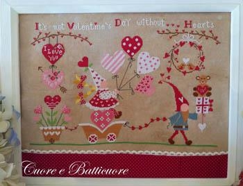 Stickvorlage Cuore E Batticuore - Non E San Valentino Senza Cuori