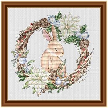 Stickvorlage Les Petites Croix De Lucie - Winters Rabbit