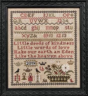 Stickvorlage The Scarlett House - Little Deeds Sampler