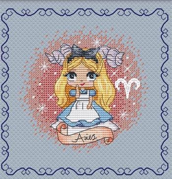 Stickvorlage Les Petites Croix De Lucie - Zodiacal Princess 2 Aries