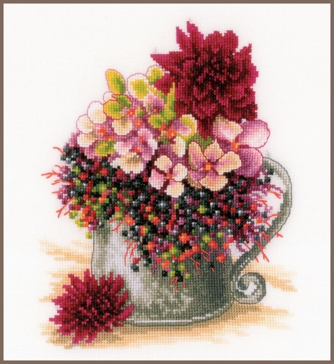 Pink blush bouquet - Lanarte (Stickpackung)