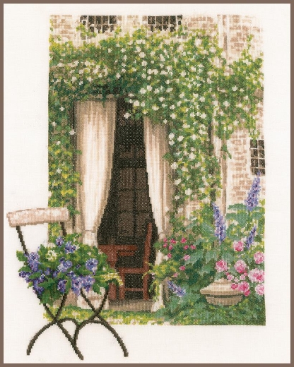 Lanarte Stickpackung - Romantisches Gartenfenster