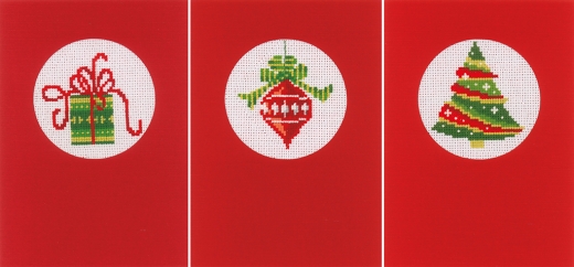 Vervaco Stickpackung - Passepartoutkarten Weihnachten 3er-Set