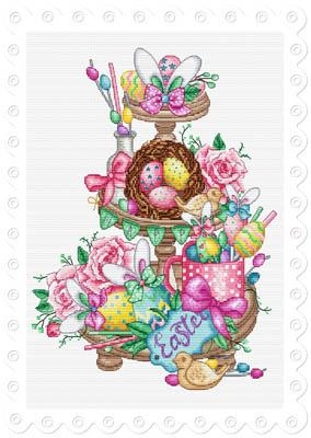 Easter On A Platter - Les Petites Croix De Lucie (Stickvorlage)