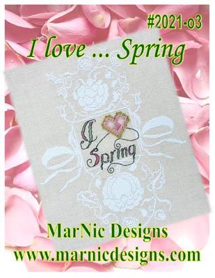 Stickvorlage MarNic Designs - I Love Spring