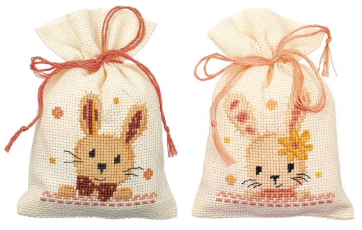 Vervaco Verachtert - Geschenksäckchen Hasen 2er-Set
